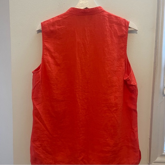 Linen Bright Sleeveless Top Size L Jones New York Vintage - Picture 4 of 7